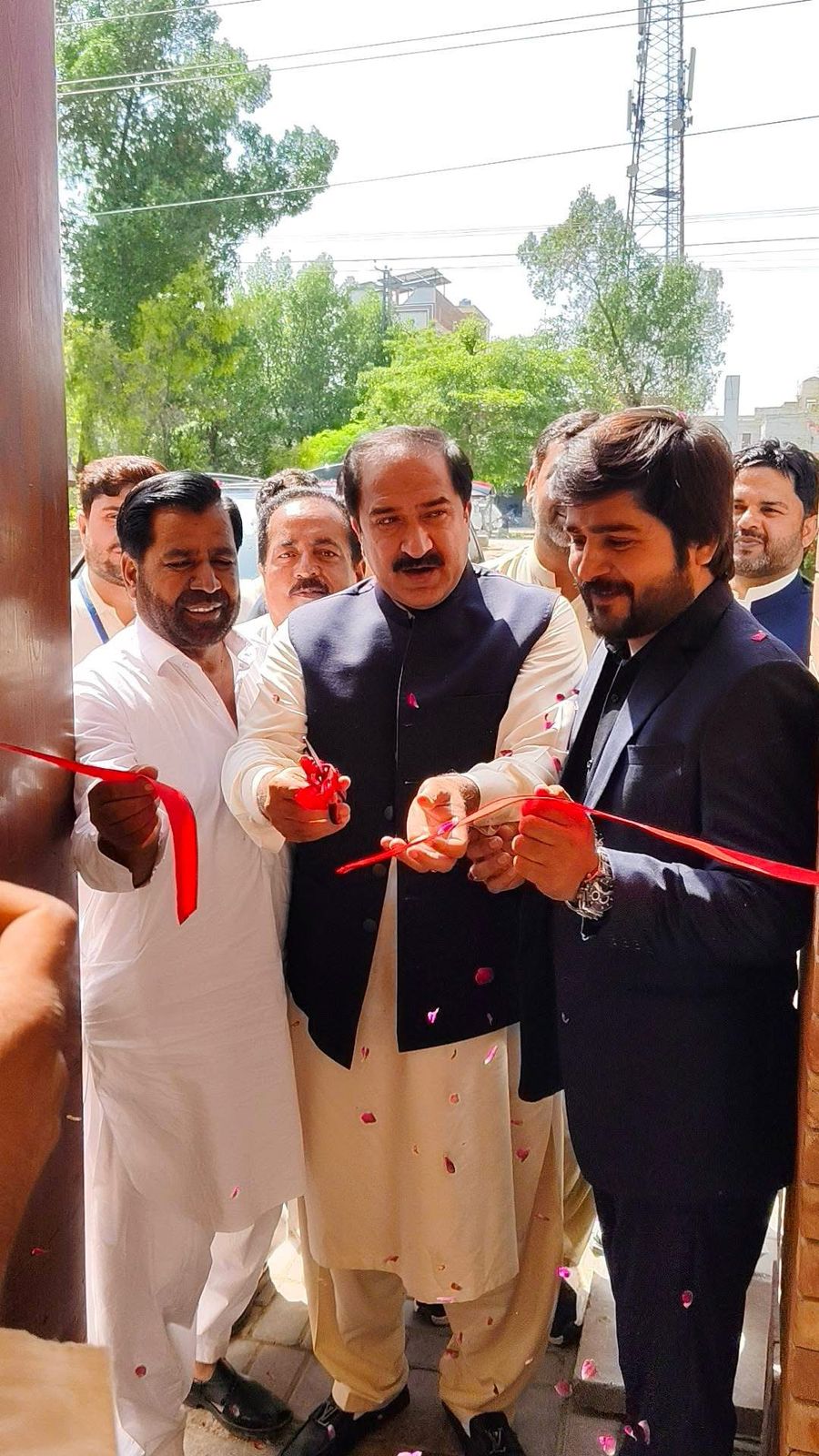 Inauguration ceremony of Lahore Rehab Centre with staff and guests attending the opening event — Inauguration Ceremony of Lahore Rehab Centre at Lahore Rehab Centre, Dera Ghazi Khan